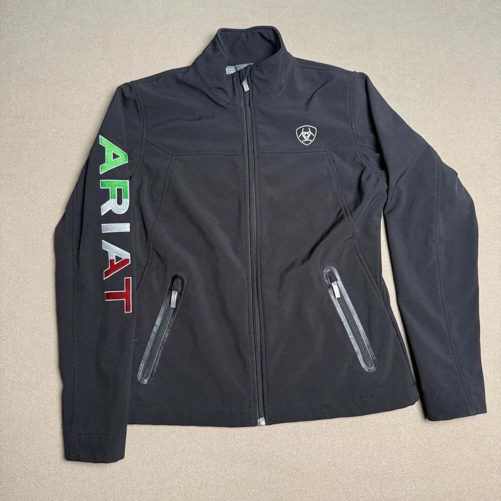 Ariat Softshell Jacket Size S Black Mexico Team